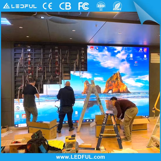 P1.86 Telão de exibição de LED de fundição sob pressão de alumínio HD fixo interno para publicidade