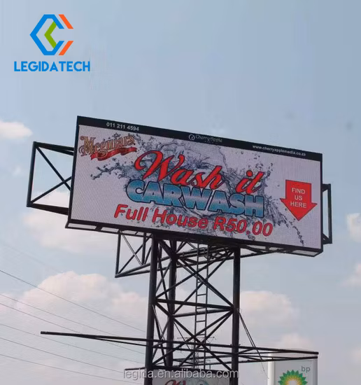 Poste de rua à prova d'água LED Exterior Eletrônico Grande Painel Digital Publicidade Full-Color Tela Fixa ao Ar Livre Display de LED